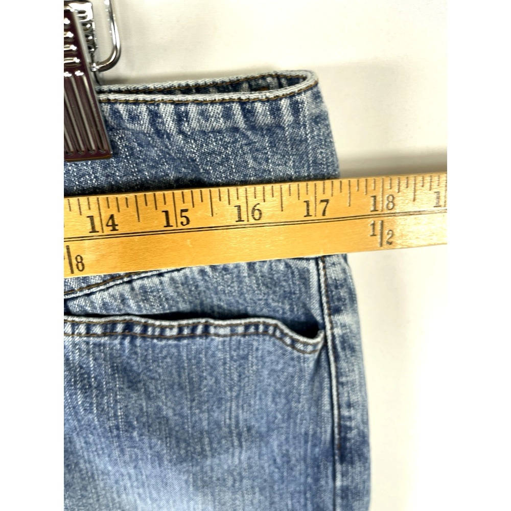 VTG Y2K Womens Paris Blues Denim Maxi Skirt Size 11 Blue Boho Cowgirl Festival - Picture 8 of 10